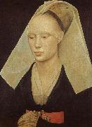Rogier van der Weyden Kvinnoportratt Spain oil painting artist